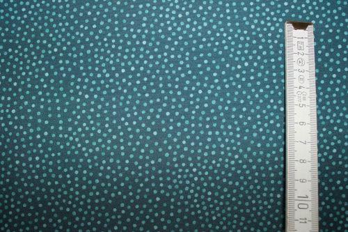 Preview: Baumwolle Emilie unregelmäßige Tupfen dunkles petrol (10 cm)